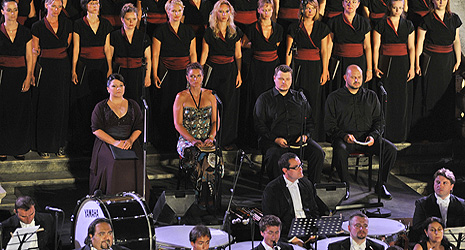 Svečani završni koncert: Philharmonia of the Nations, dirigent i pijanist Justus Frantz, Akademski zbor Ivan Goran Kovačić, solisti: Valentina Fijačko, sopran, Dubravka Šeparović-Mušović, alt, Tomislav Mužek, tenor, Luciano Batinić, bas, foto: Damil Kalogjera, www.dubrovnik-festival.hr