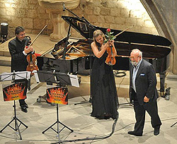 Julian Rachlin, viola, Janine Jansen, violina i Krzysztof Penderecki, foto: Željko Tutnjević, www.rachlinandfriends.com