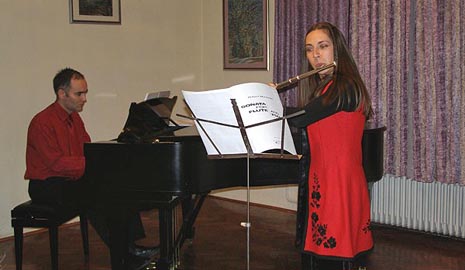 flautistica Lidija Ljubičić i pijanist Ivan Batoš, foto: arhivska fotografija, www.zapresic.hr