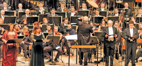 Claudia Barainsky (sopran), Kora Pavelić (mezzosopran), Robin Leggate (tenor), Ralf Lukas (bas), Simfonijski orkestar HRT-a pod ravnanjem Nikše Bareze
