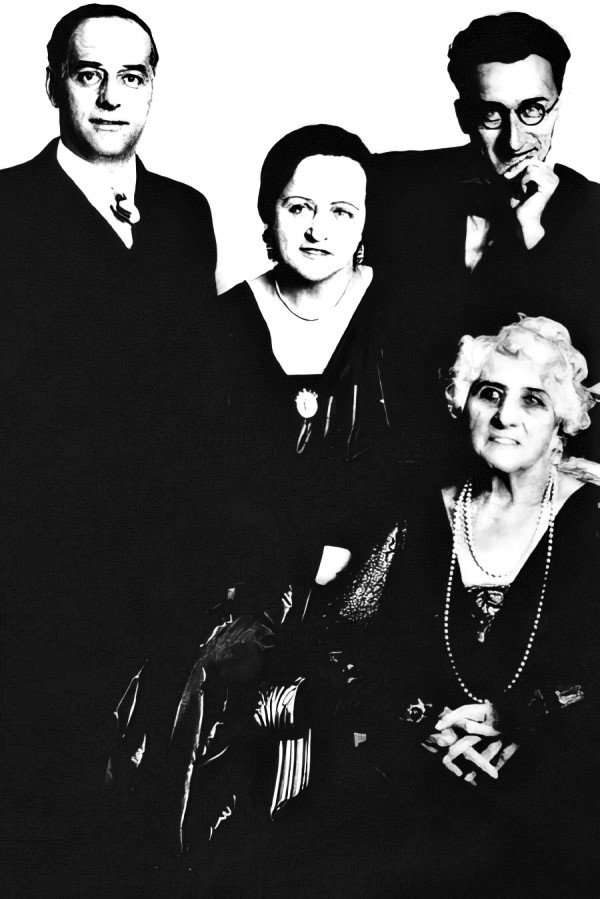 Bela pl. Pečić, Maja Strozzi-Pečić, Boris Papandopulo i Marija Ružička-Strozzi