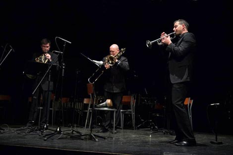 Bank Harkay, rog, Mario Šincek, trombon, Vedran Kocelj, truba, foto: facebook.com