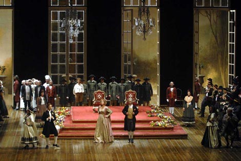 Deutsche Oper Berlin: Wolfgang Amadeus Mozart, Figarov pir, dir. Friedemann Leyer, red. Götz Friedrich, foto: Bettina Stöß, arhivska fotografija