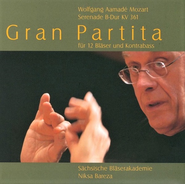 Naslovnica nosača zvuka s izvedbom <em>Gran partite</em>, Sächsische Bläserakademie, dir. Nikša Bareza, 2006.