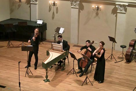 Hrvatski barokni ansambl na koncertu u Hrvatskom glazbenom zavodu, arhivska fotografija