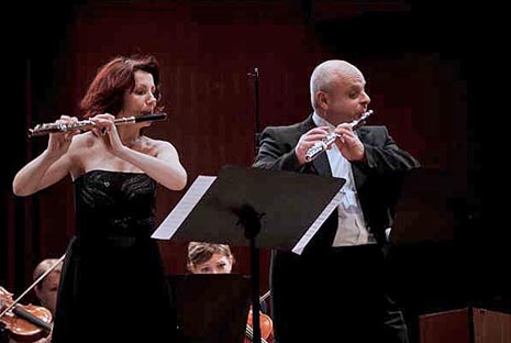 Plava oktava Zagrebačke filharmonije: dirigent i solist Ernst Kovacic, violina; solisti: Renata Penezić i Dani Bošnjak, flaute, KD Vatroslav Lisinski, 28. siječnja 2011., foto: metro-portal.hr