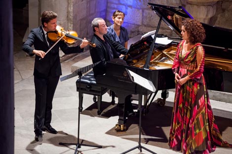 Julian Rachlin, Itmar Golan i Angelika Kirchschlager, foto: JRF
