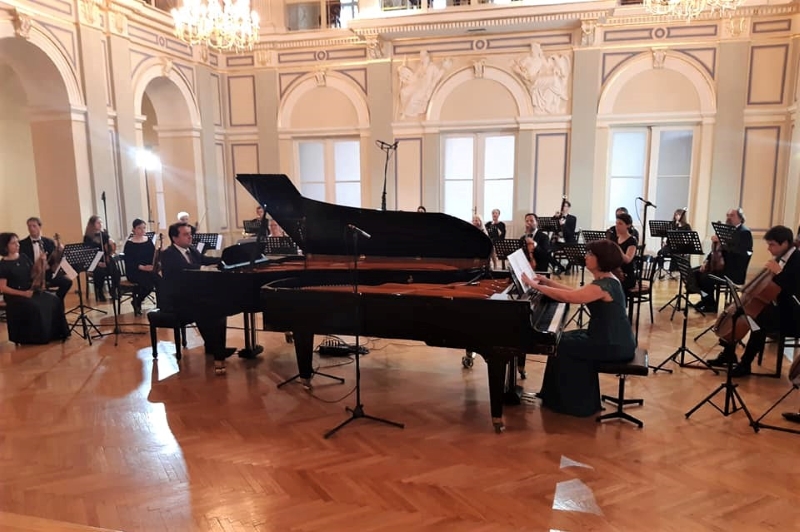 Pijanisti Julia Gubajdullina, Ruben Dalibaltayan i Varaždinski komorni orkestar, Velika koncertna dvorana HNK u Varaždinu, 6. lipnja 2021.