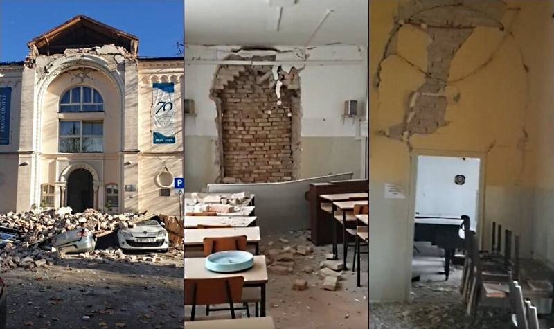 Devastirana Glazbena škola Frana Lhotke u Sisku