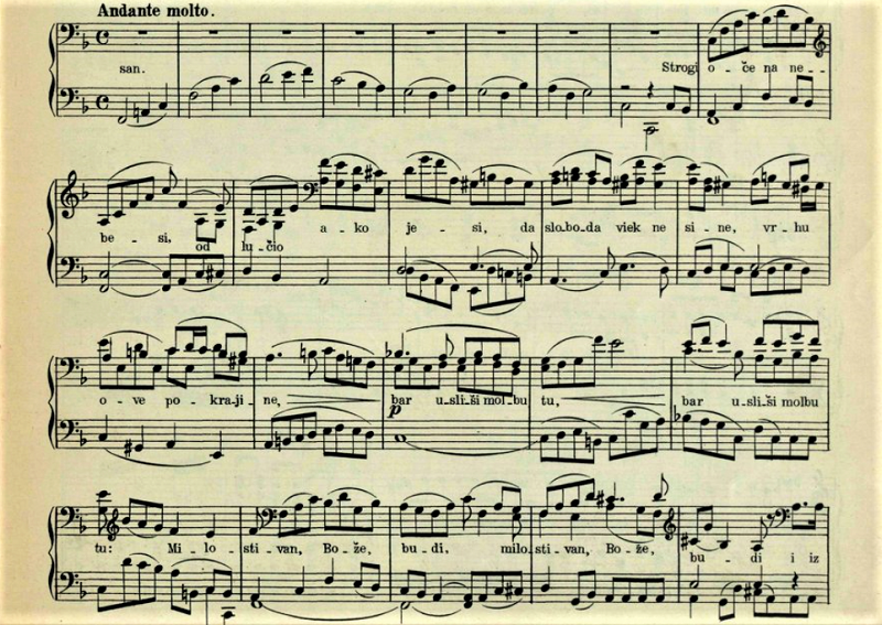 <em>Porin</em>, arija Sveslava iz 4. čina: <em>Strogi otče na nebesi</em>