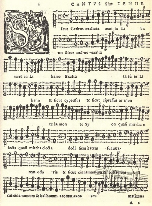 Primjer iz zbirke moteta Ivana Lukačića <em>Sacrae cantiones</em>